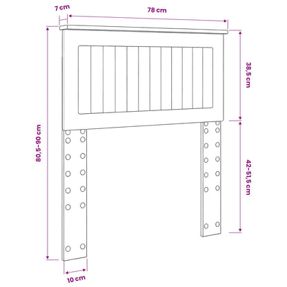 vidaXL Headboard Black Oak Engineered wood