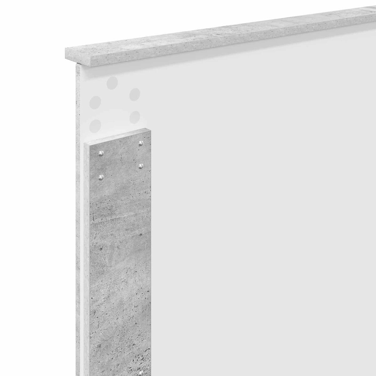 vidaXL Headboard Concrete Grey Engineered wood