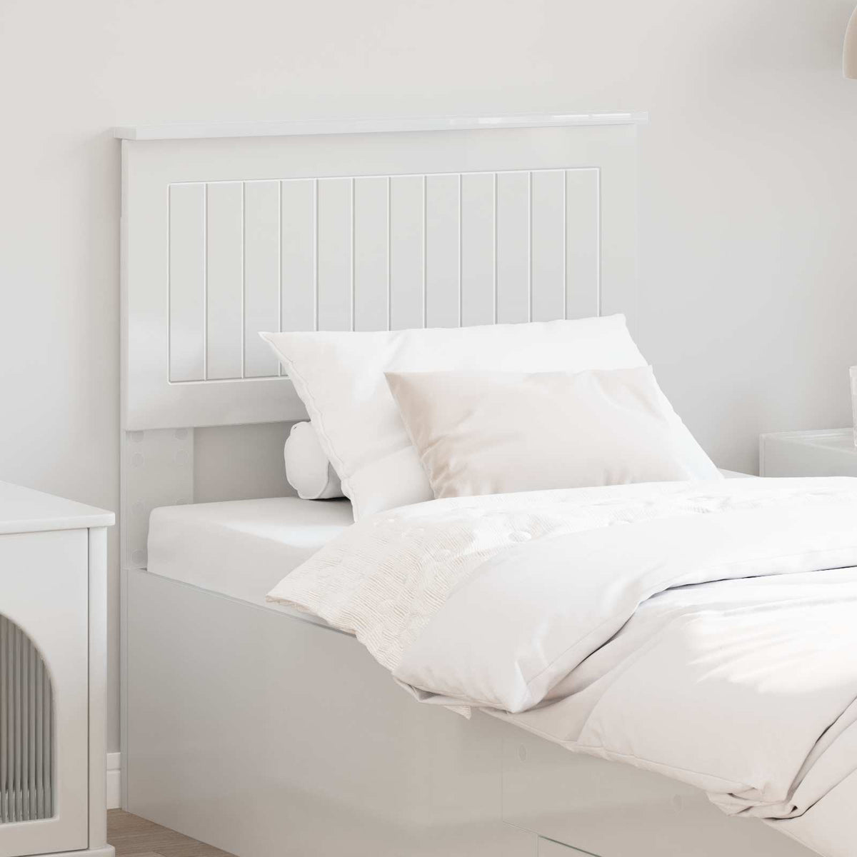 vidaXL Headboard High Gloss White Engineered wood
