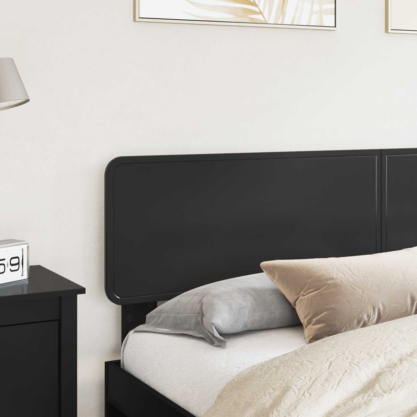 vidaXL Headboard Black Oak Engineered wood