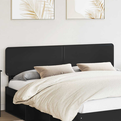 vidaXL Headboard Black Oak Engineered wood