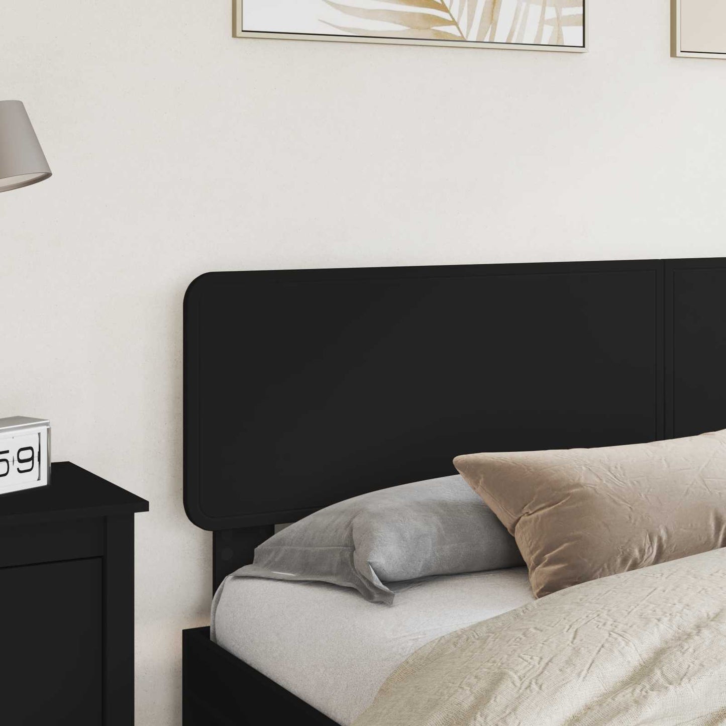 vidaXL Headboard Black Oak Engineered wood