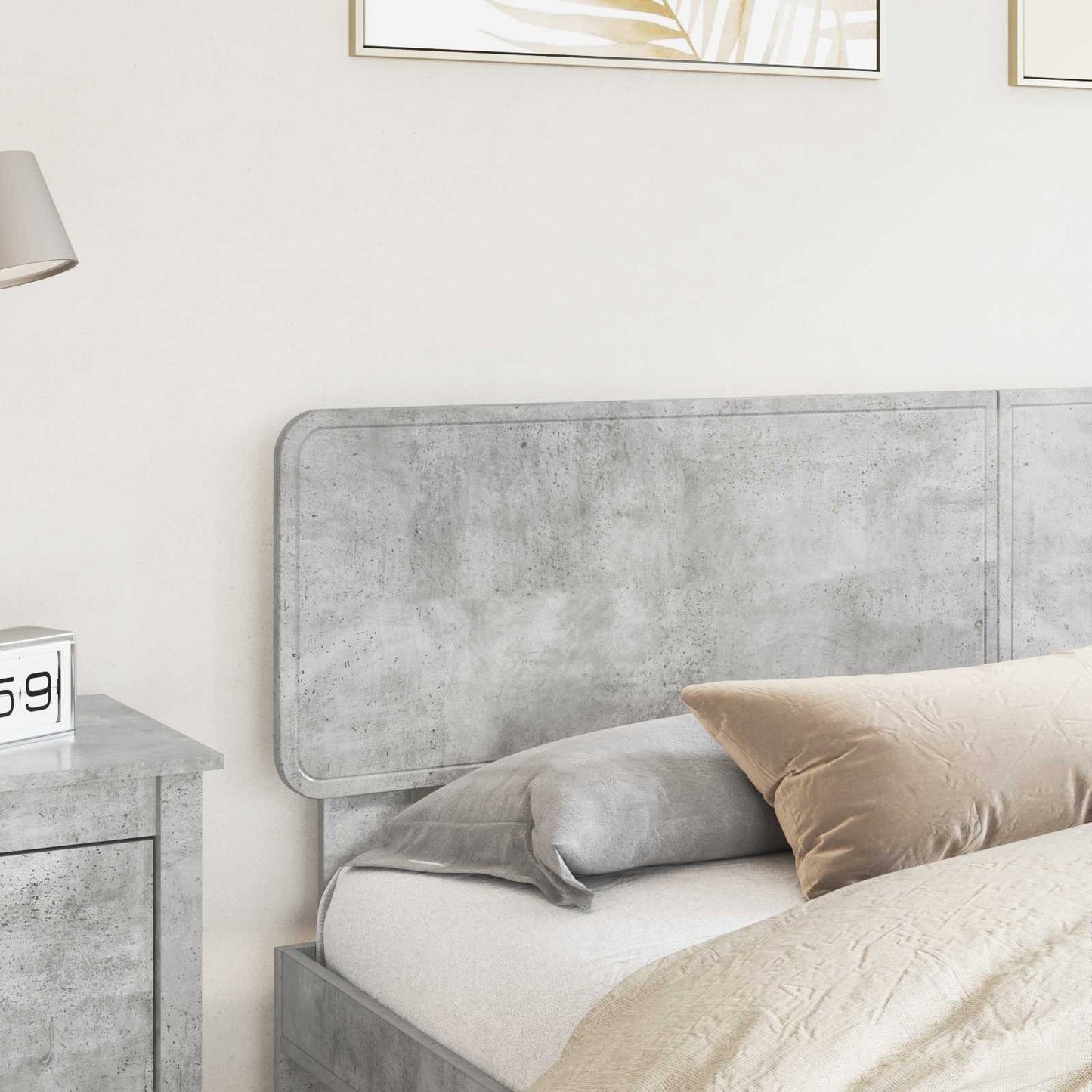 vidaXL Headboard Concrete Grey Engineered wood
