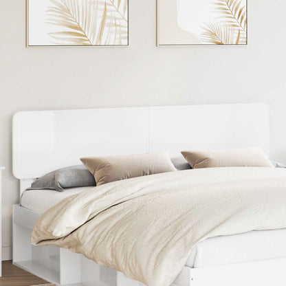 vidaXL Headboard Gloss White Engineered wood