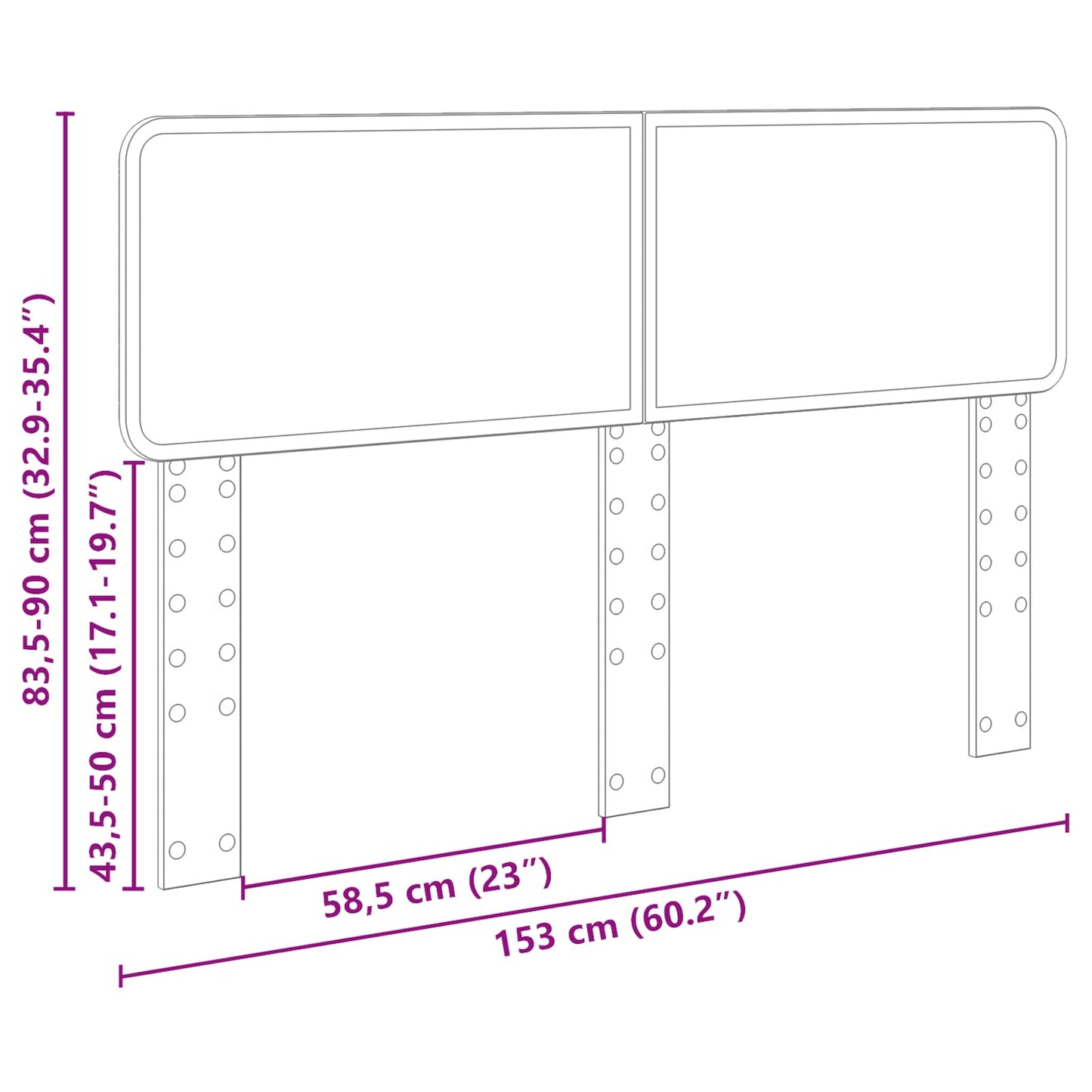 vidaXL Headboard Old Wood Engineered wood