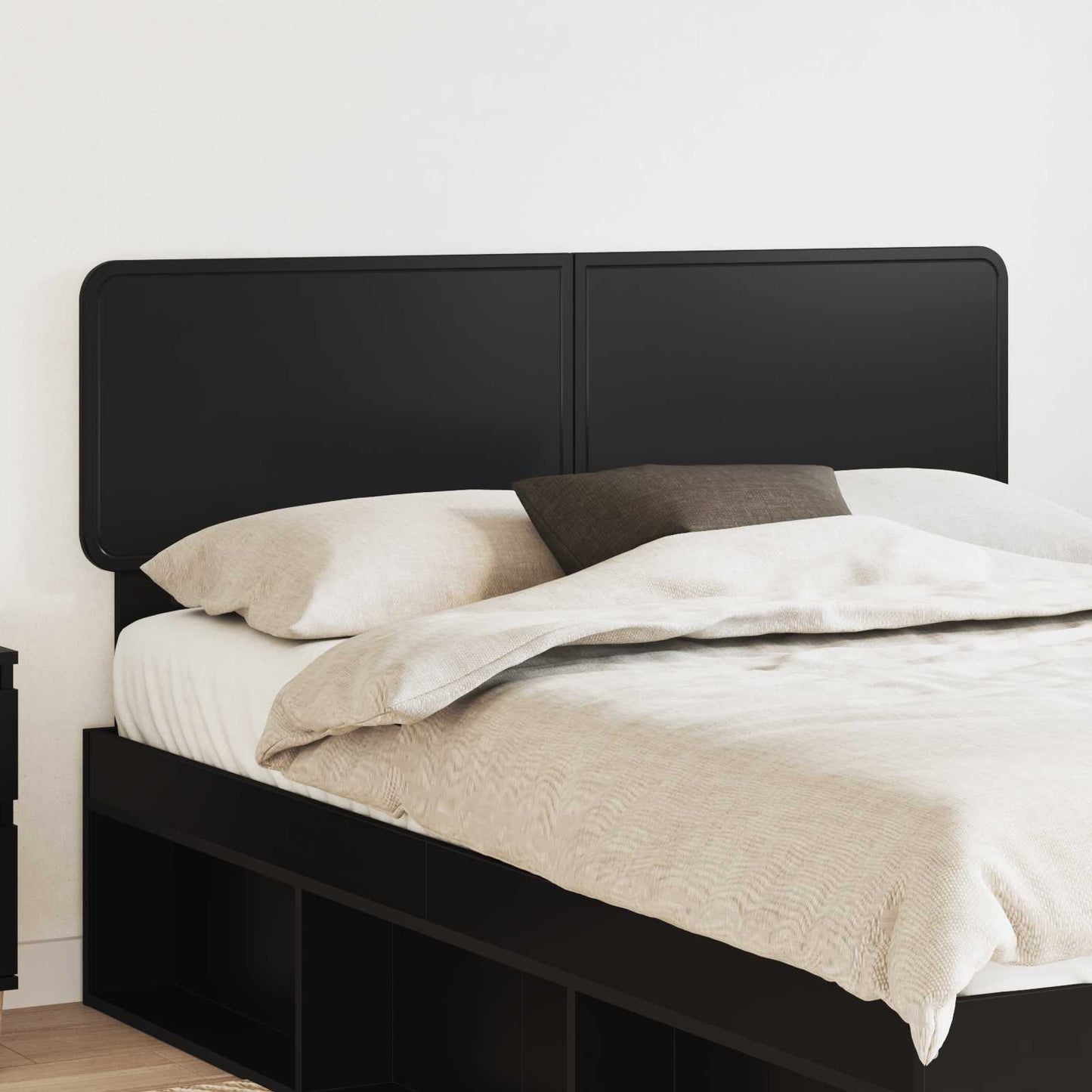 vidaXL Headboard Black Oak Engineered wood