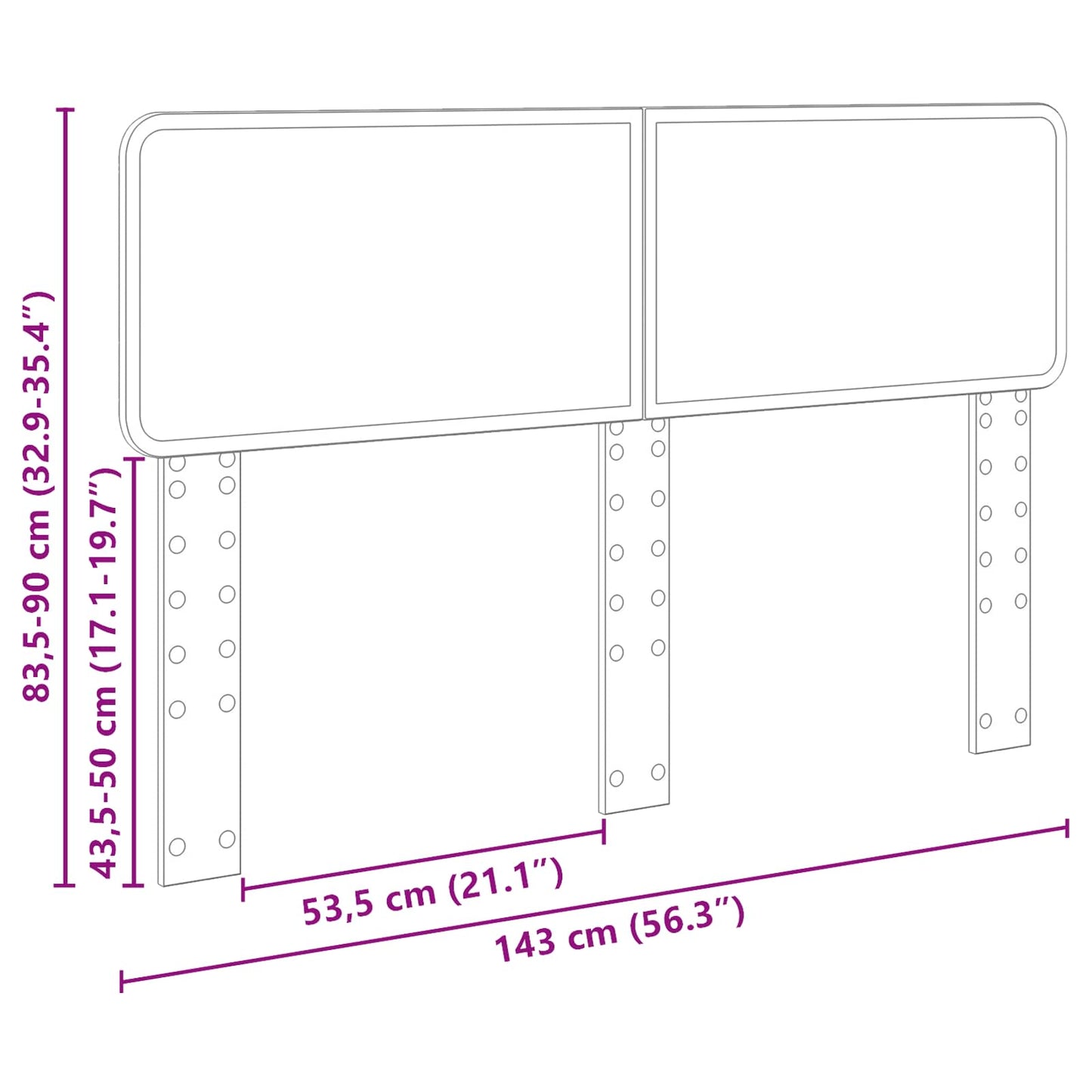 vidaXL Headboard Old Wood Engineered wood