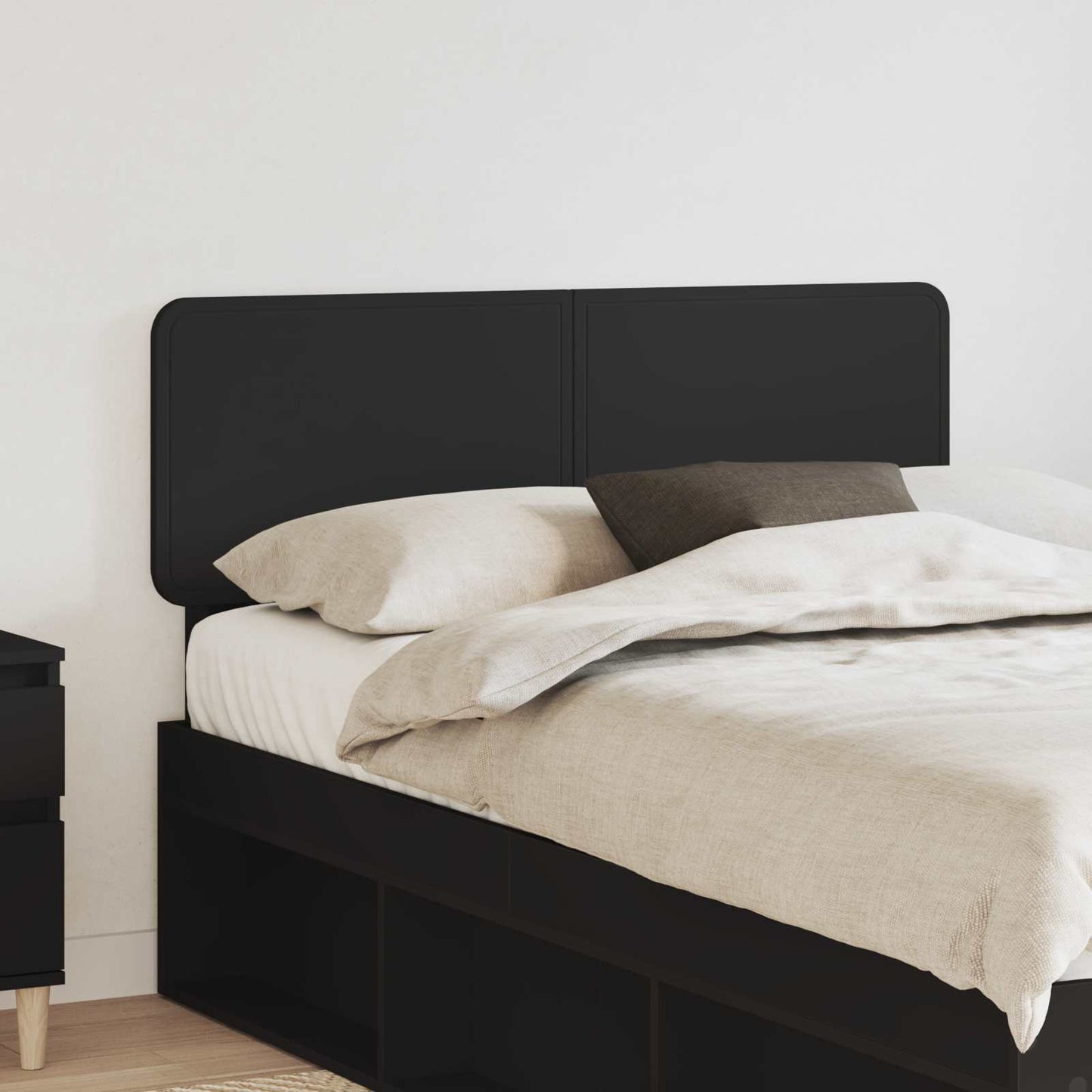 vidaXL Headboard Black Oak Engineered wood