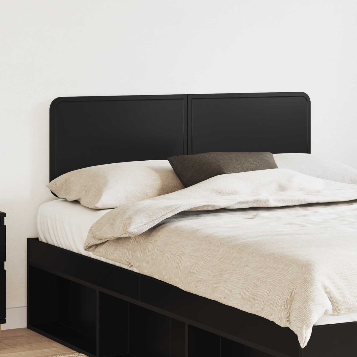 vidaXL Headboard Black Oak Engineered wood