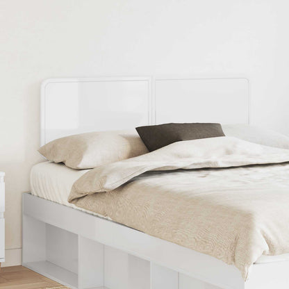vidaXL Headboard Gloss White Engineered wood
