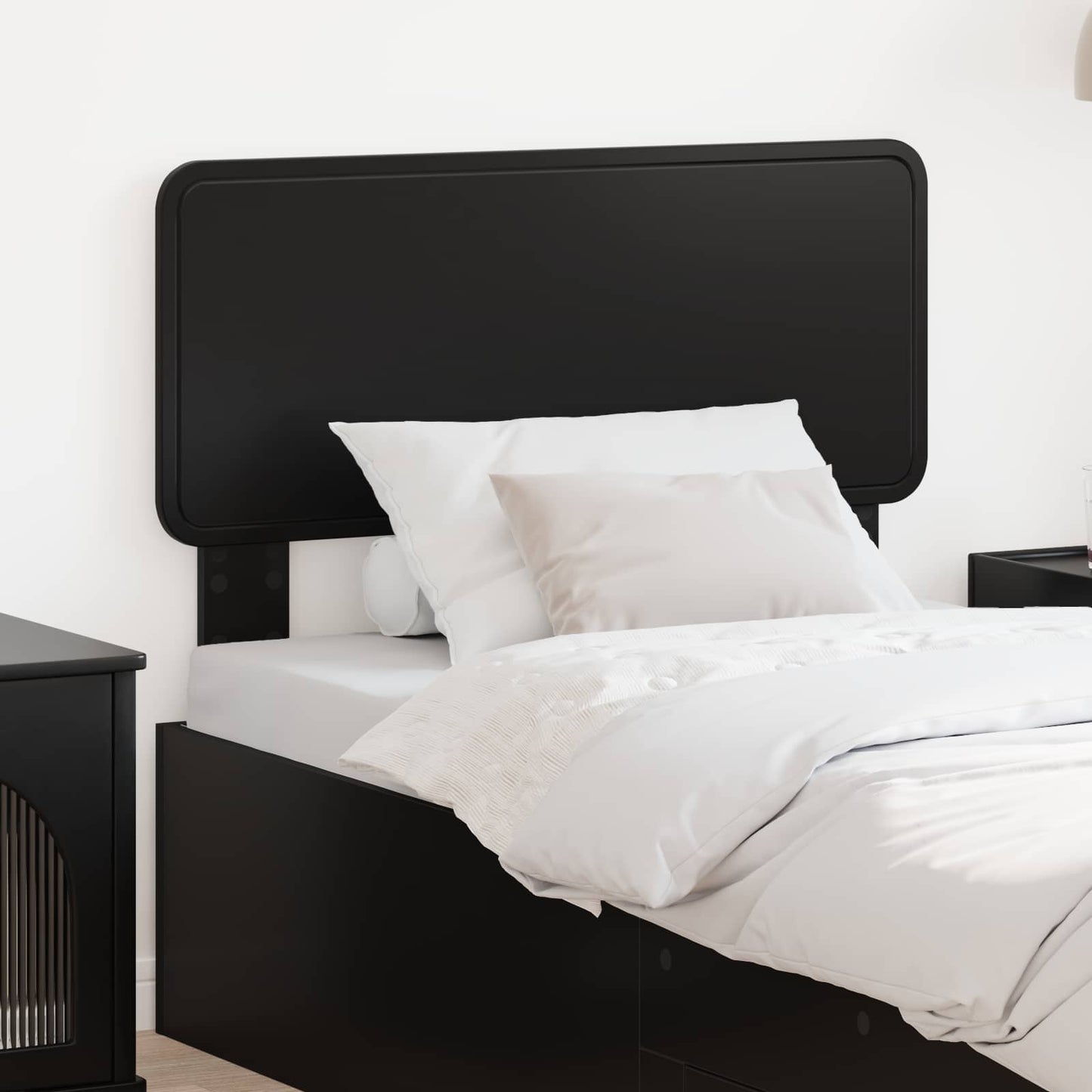 vidaXL Headboard Black Oak Engineered wood