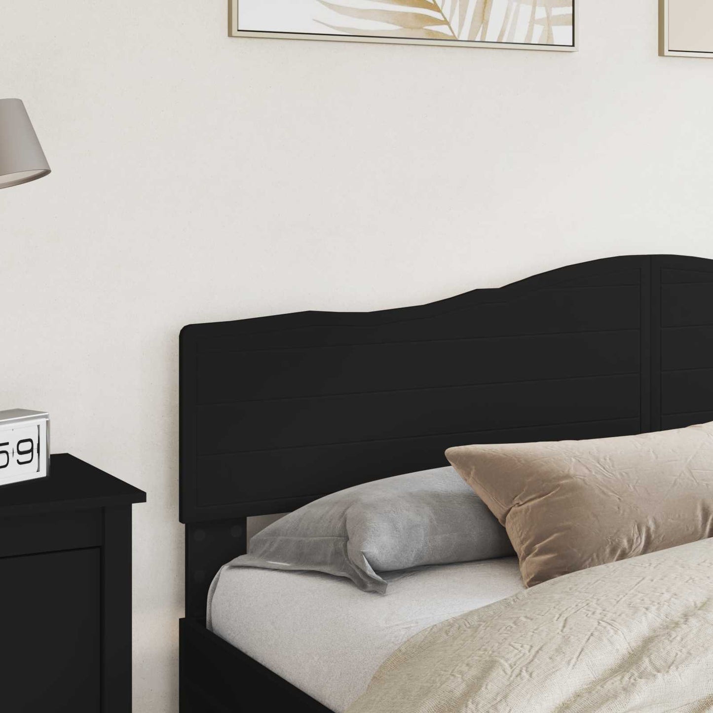 vidaXL Headboard Black Oak Engineered wood