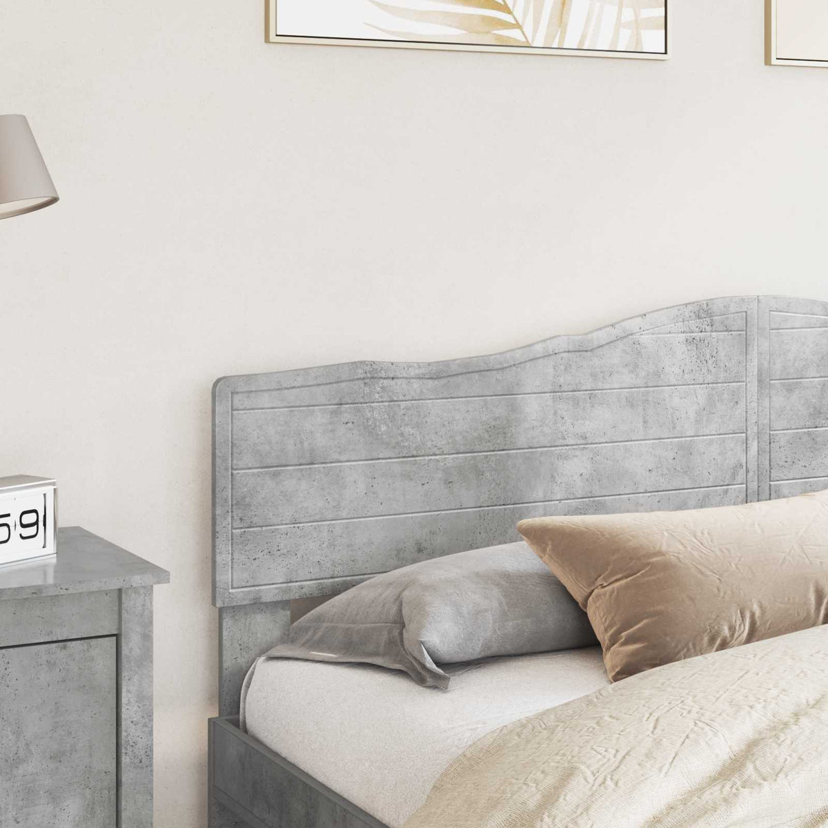 vidaXL Headboard Concrete Grey Engineered wood