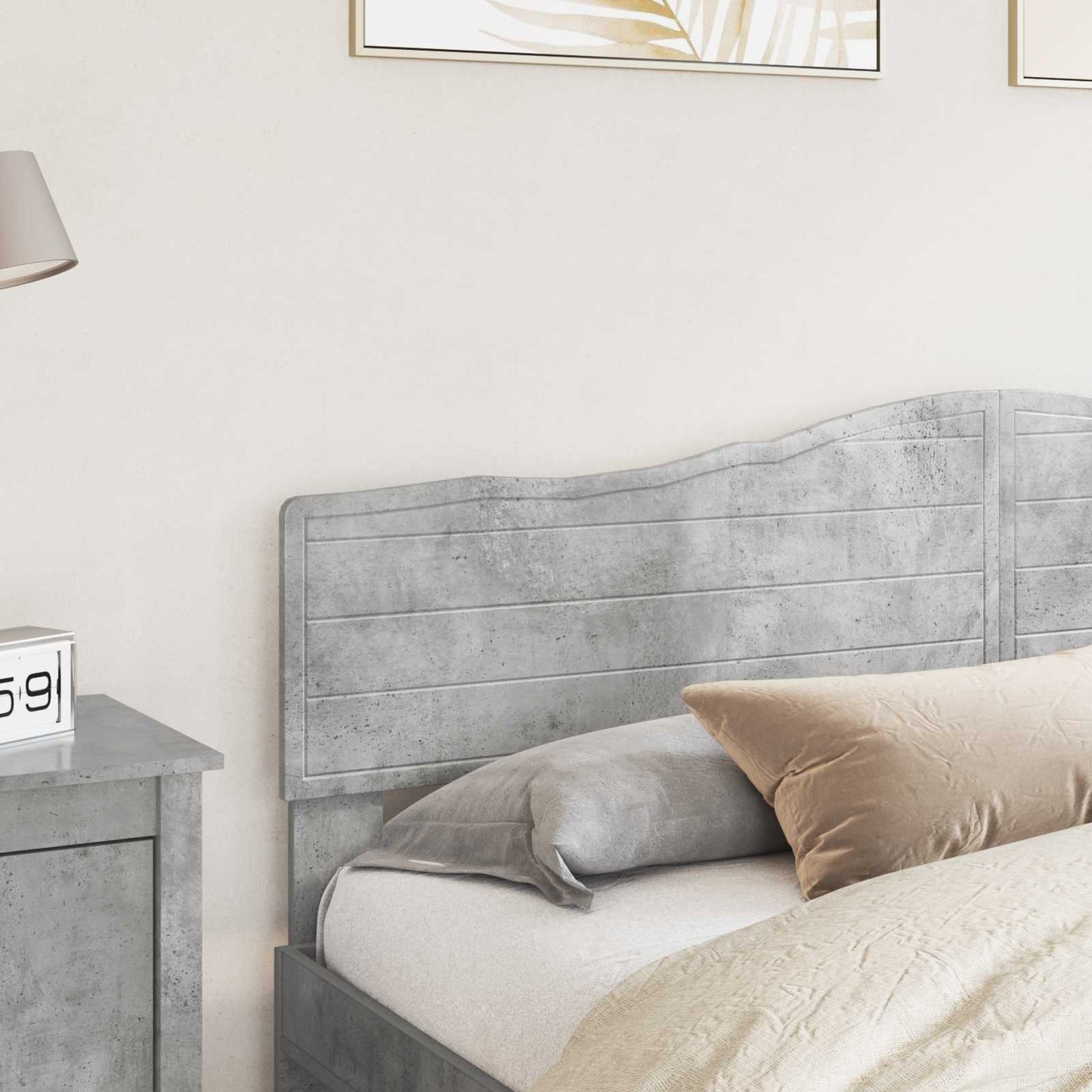 vidaXL Headboard Concrete Grey Engineered wood