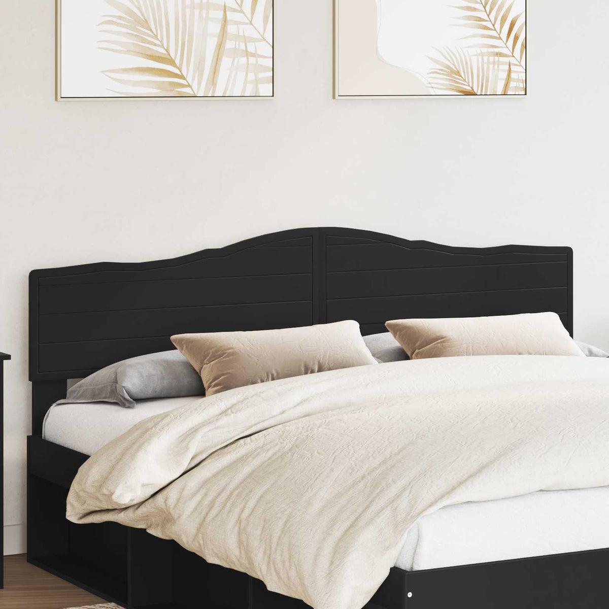 vidaXL Headboard Black Oak Engineered wood