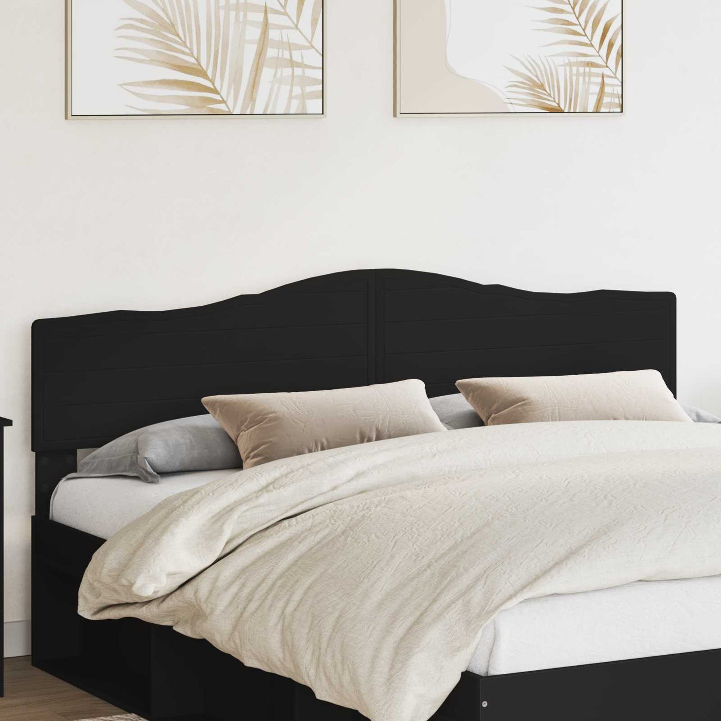 vidaXL Headboard Black Oak Engineered wood