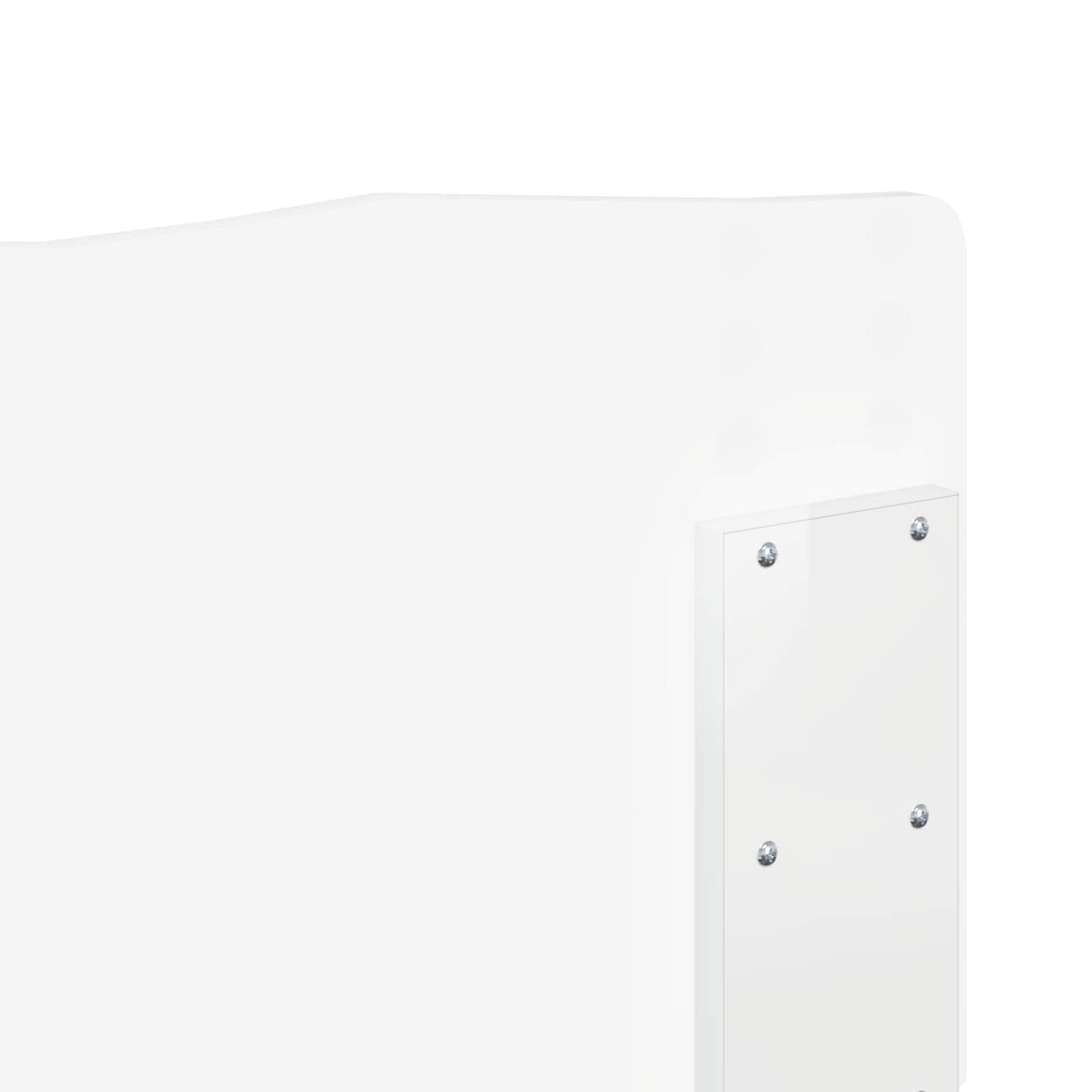vidaXL Headboard Gloss White Engineered wood
