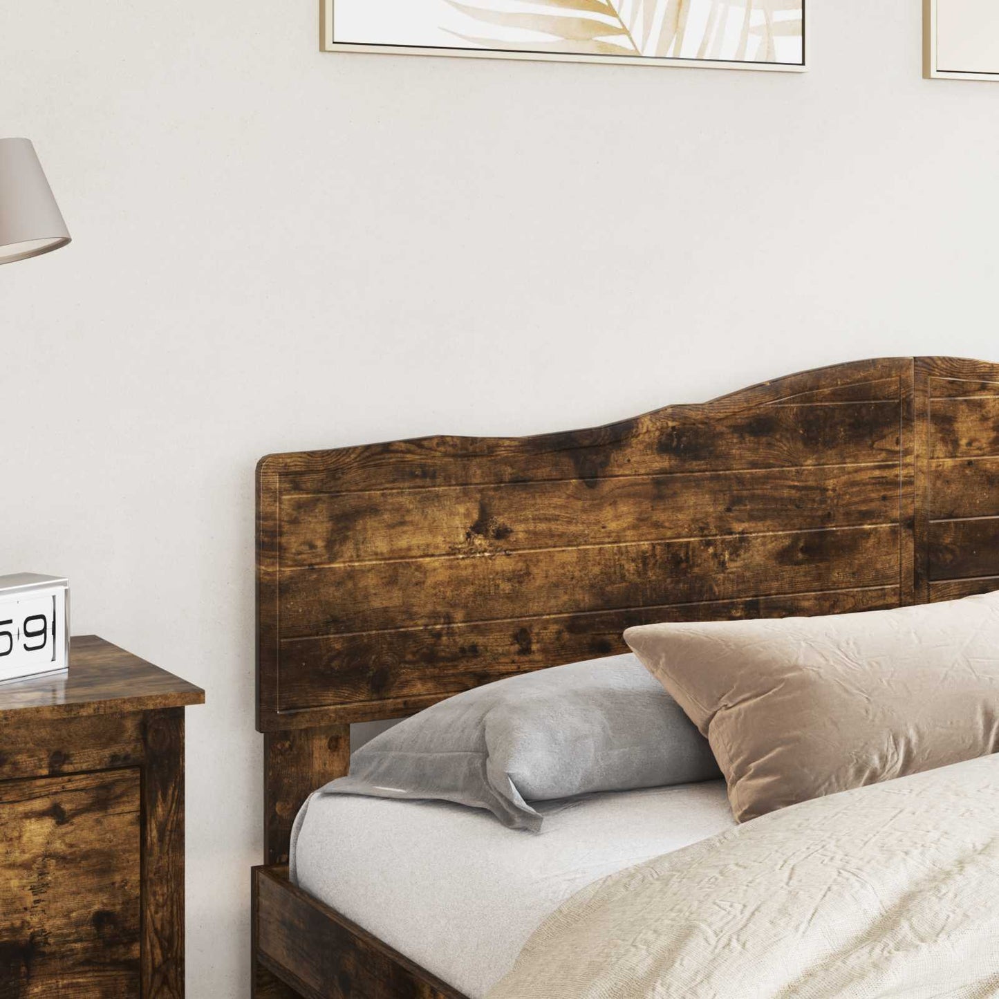 vidaXL Headboard Smoked Oak Engineered wood