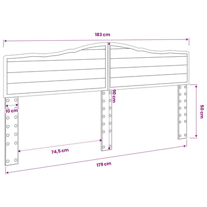 vidaXL Headboard Brown Oak Engineered wood