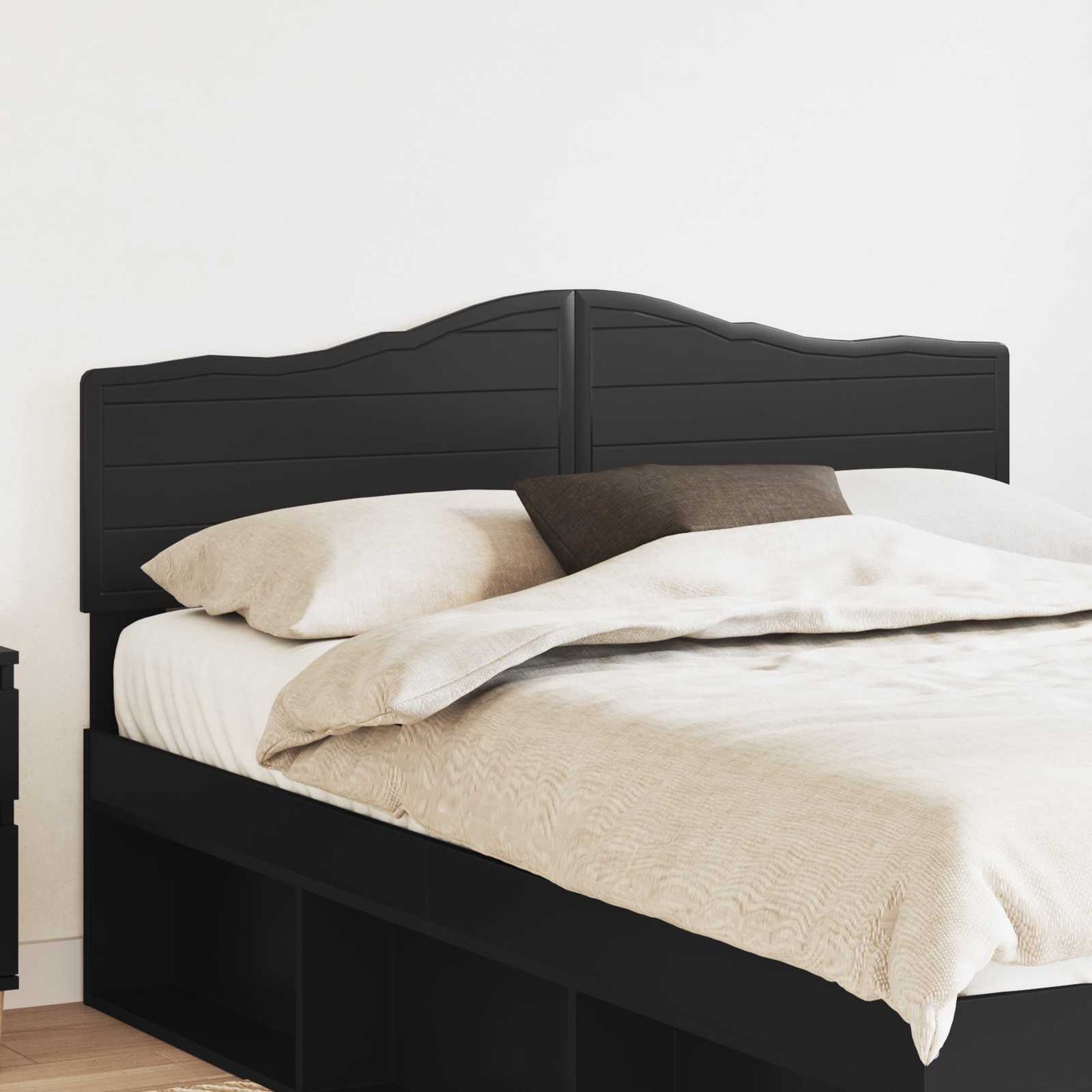 vidaXL Headboard Black Oak Engineered wood