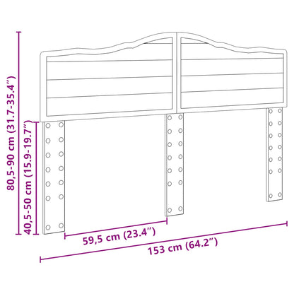vidaXL Headboard Black Oak Engineered wood