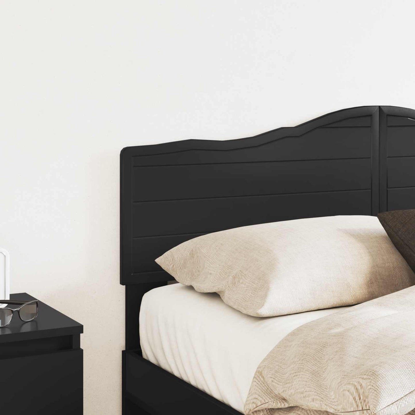 vidaXL Headboard Black Oak Engineered wood