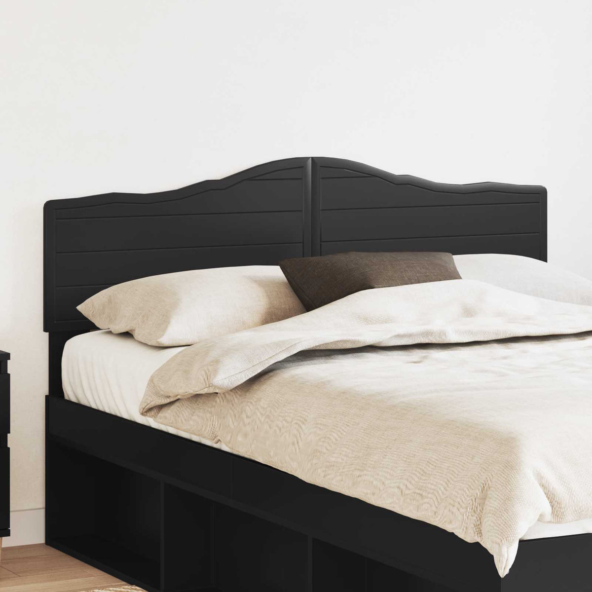 vidaXL Headboard Black Oak Engineered wood