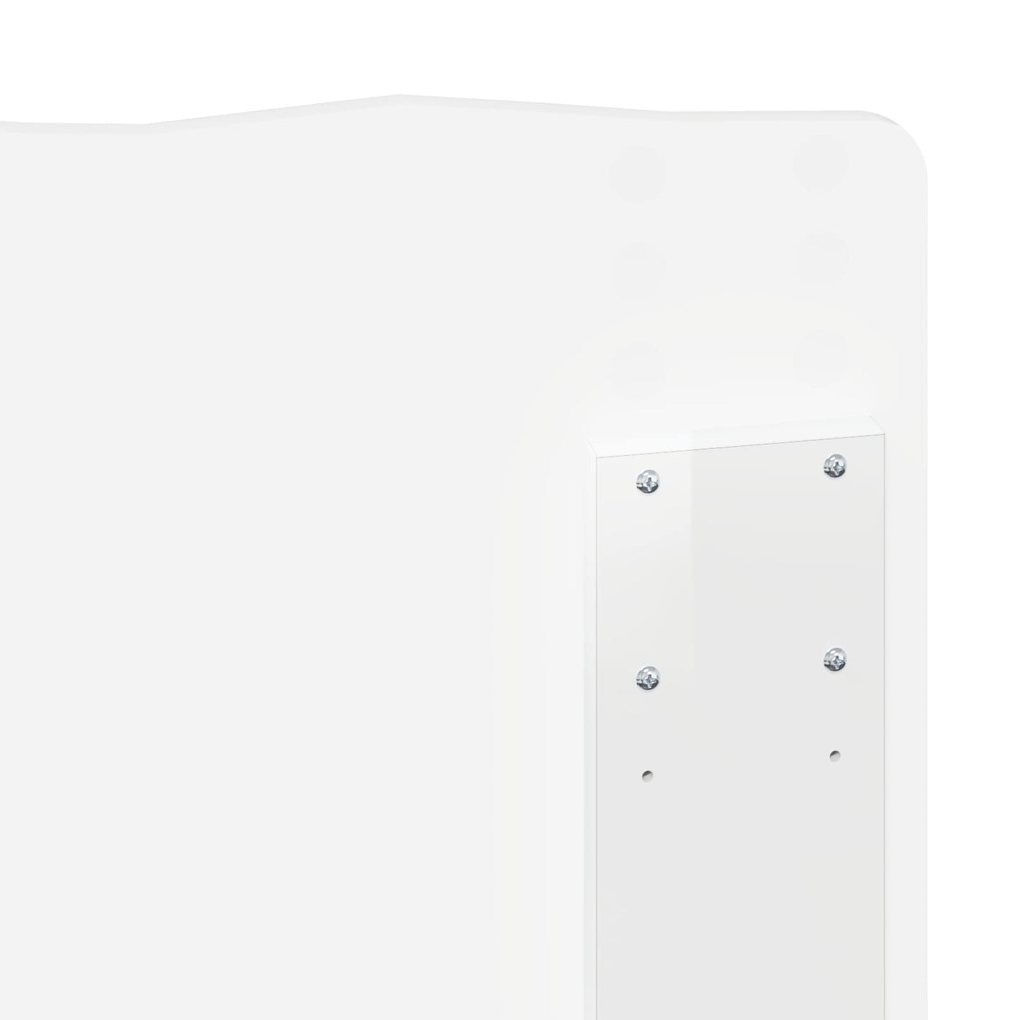 vidaXL Headboard Gloss White Engineered wood