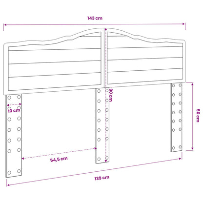 vidaXL Headboard Gloss White Engineered wood