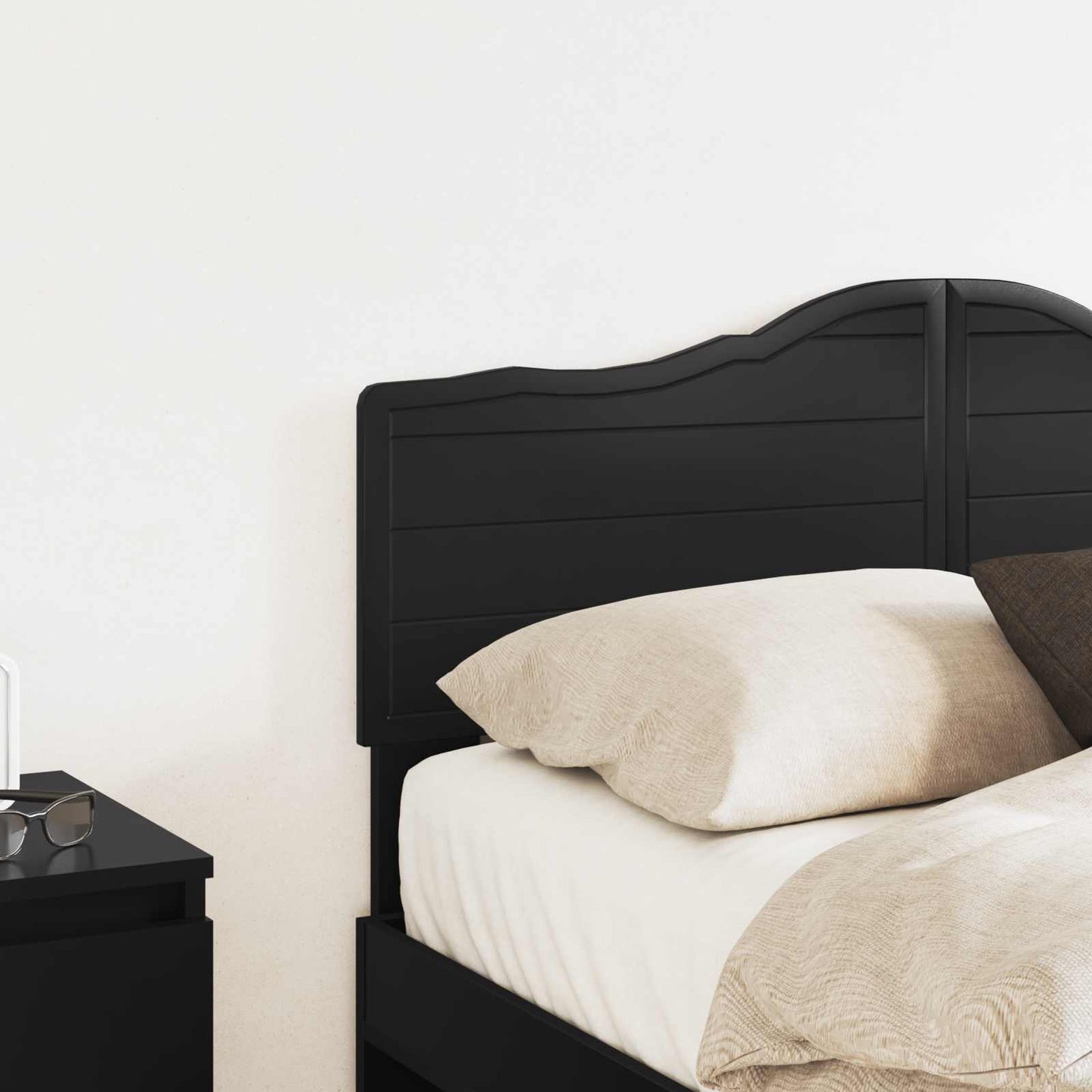 vidaXL Headboard Black Oak Engineered wood