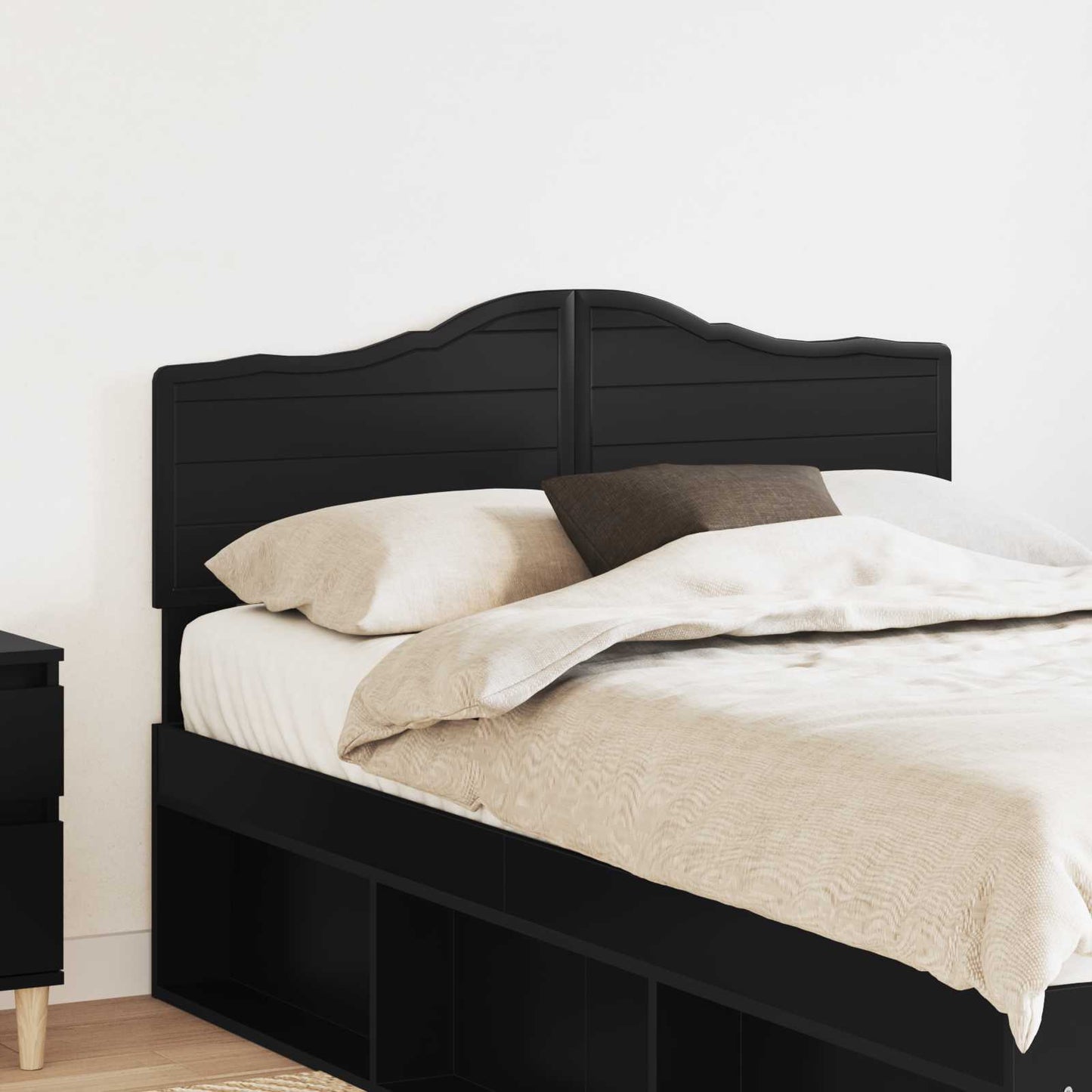 vidaXL Headboard Black Oak Engineered wood