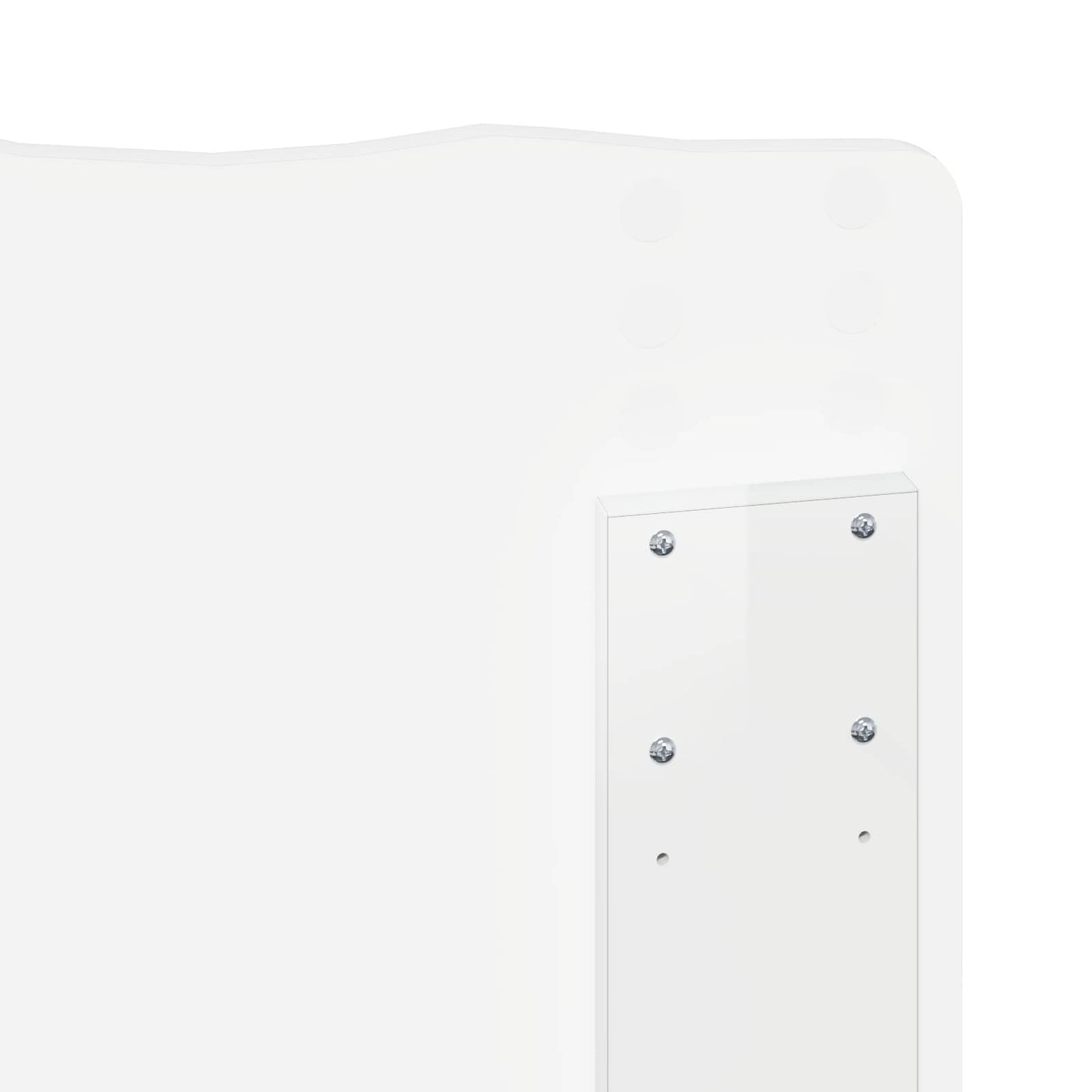 vidaXL Headboard Gloss White Engineered wood