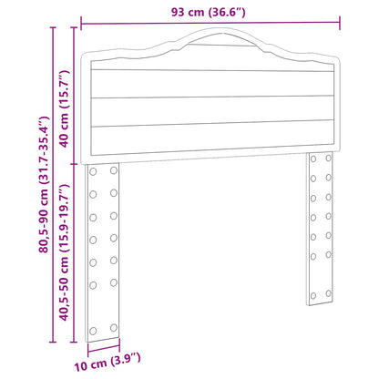vidaXL Headboard Gloss White Engineered wood