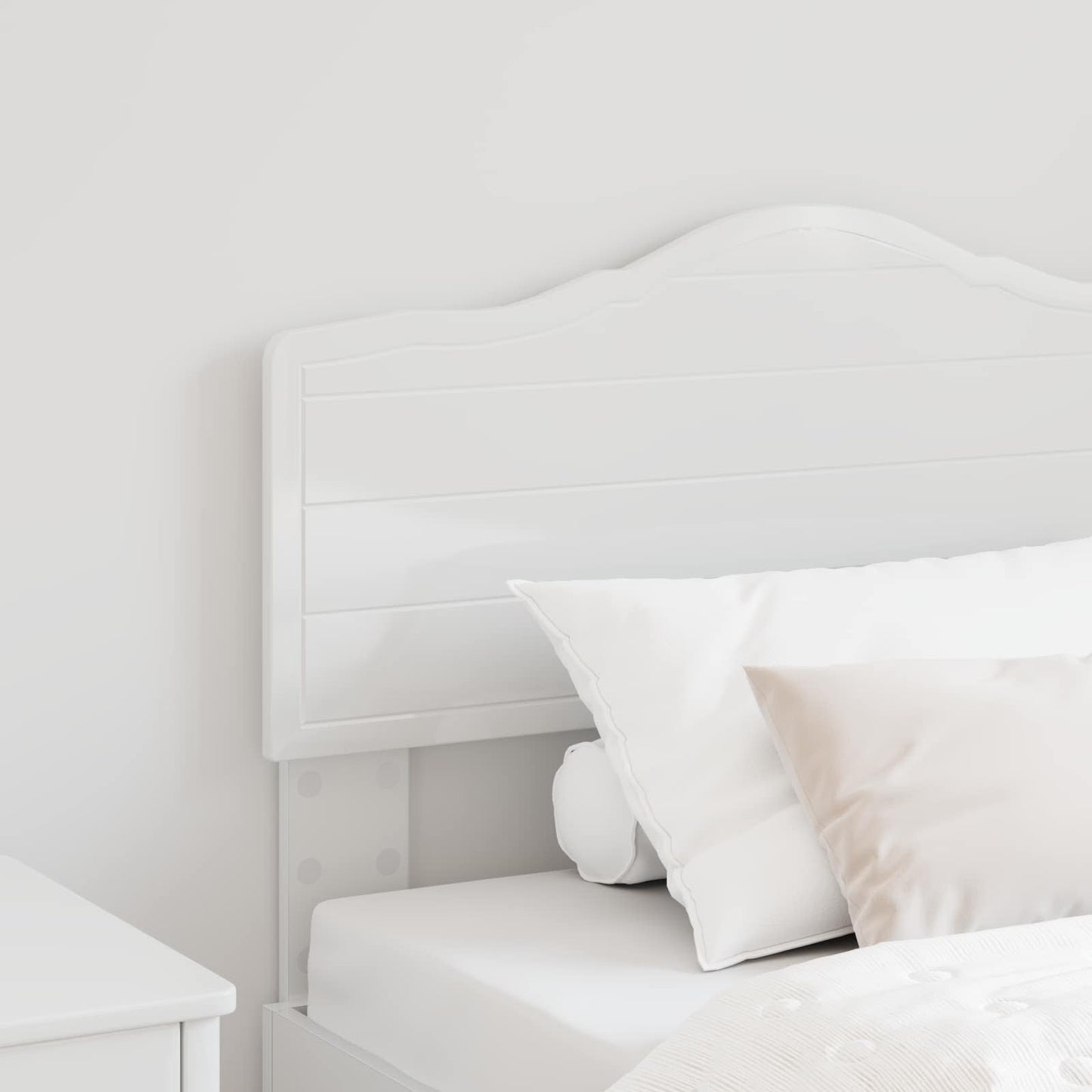 vidaXL Headboard Gloss White Engineered wood