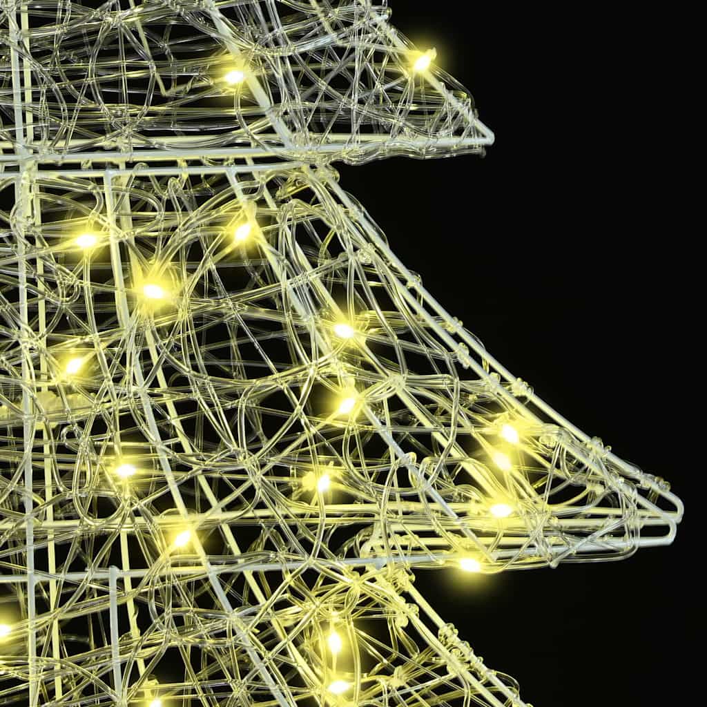 vidaXL Christmas Tree with 100 LEDs Warm white 120 cm Acrylic