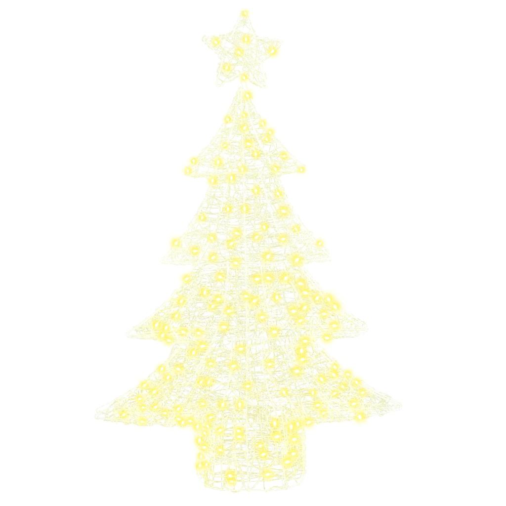 vidaXL Christmas Tree with 100 LEDs Warm white 120 cm Acrylic
