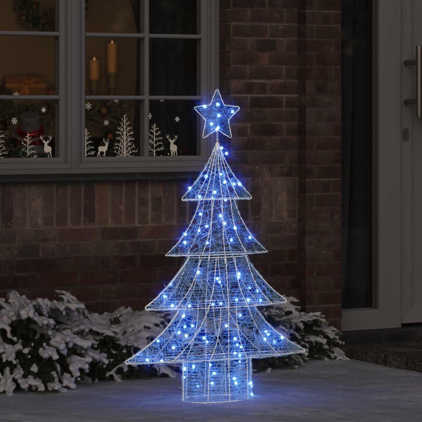 vidaXL Christmas Tree with 100 LEDs Blue 120 cm Acrylic