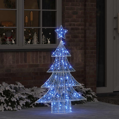 vidaXL Christmas Tree with 100 LEDs Blue 120 cm Acrylic