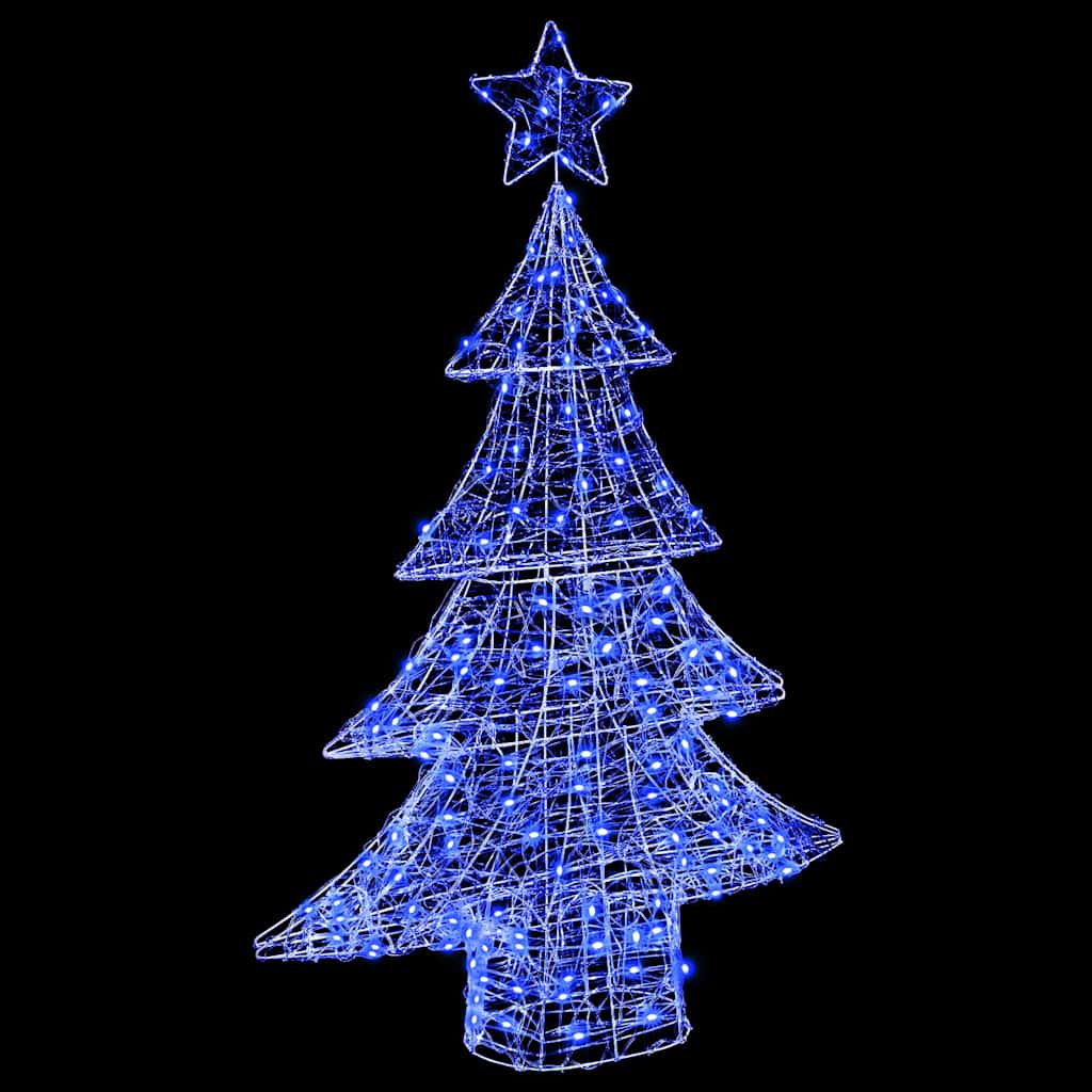 vidaXL Christmas Tree with 100 LEDs Blue 120 cm Acrylic