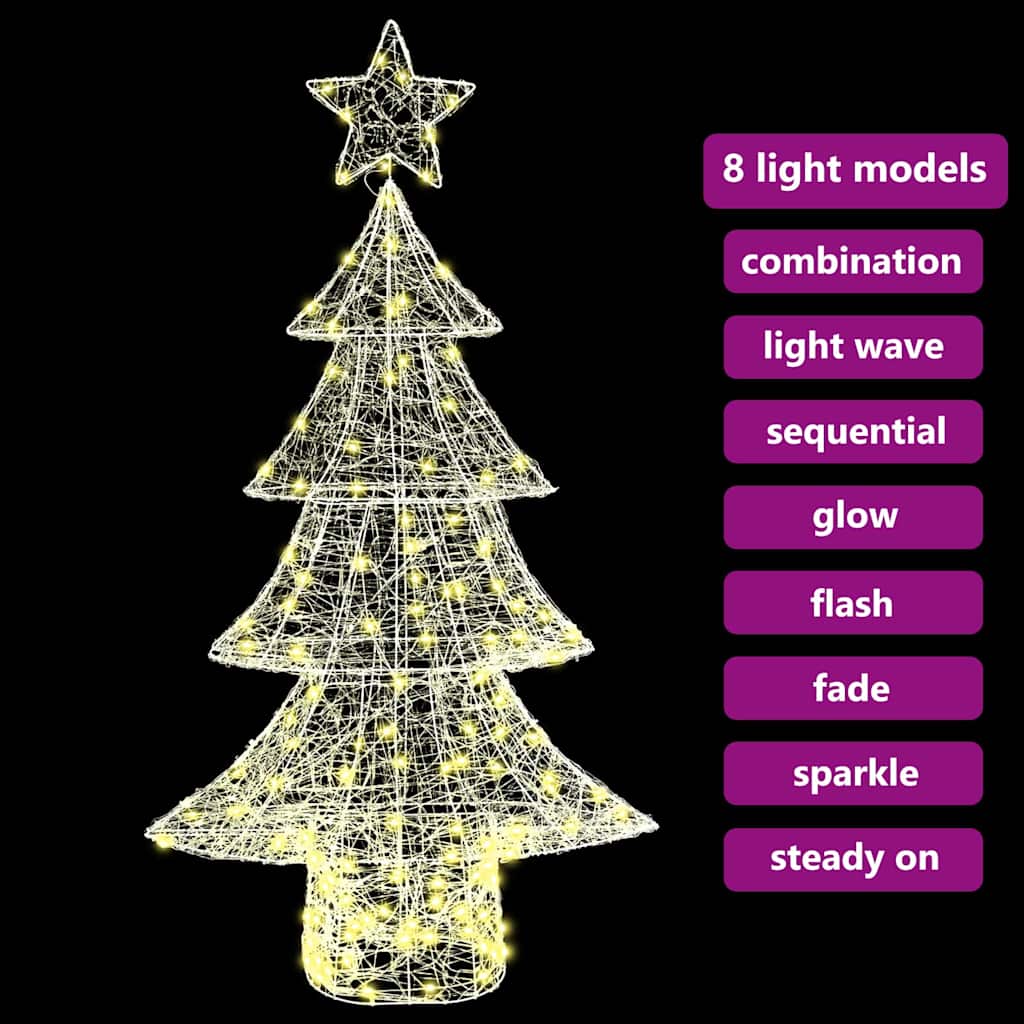 vidaXL Christmas Tree with 160 LEDs Warm white 150 cm Acrylic