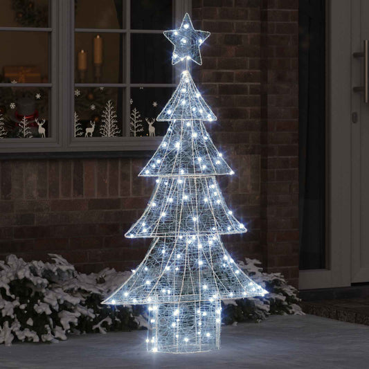 vidaXL Christmas Tree with 160 LEDs Cold white 150 cm Acrylic