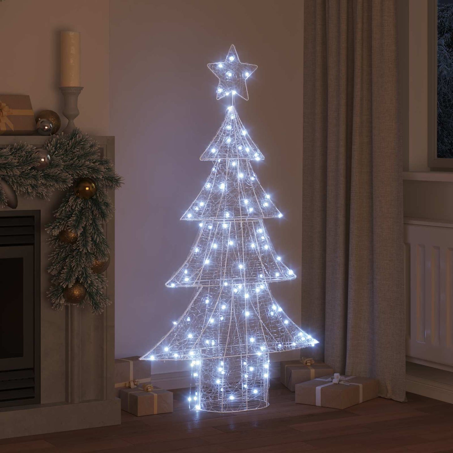 vidaXL Christmas Tree with 160 LEDs Cold white 150 cm Acrylic