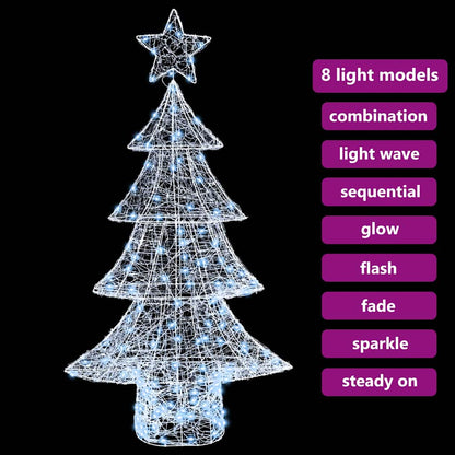 vidaXL Christmas Tree with 160 LEDs Cold white 150 cm Acrylic