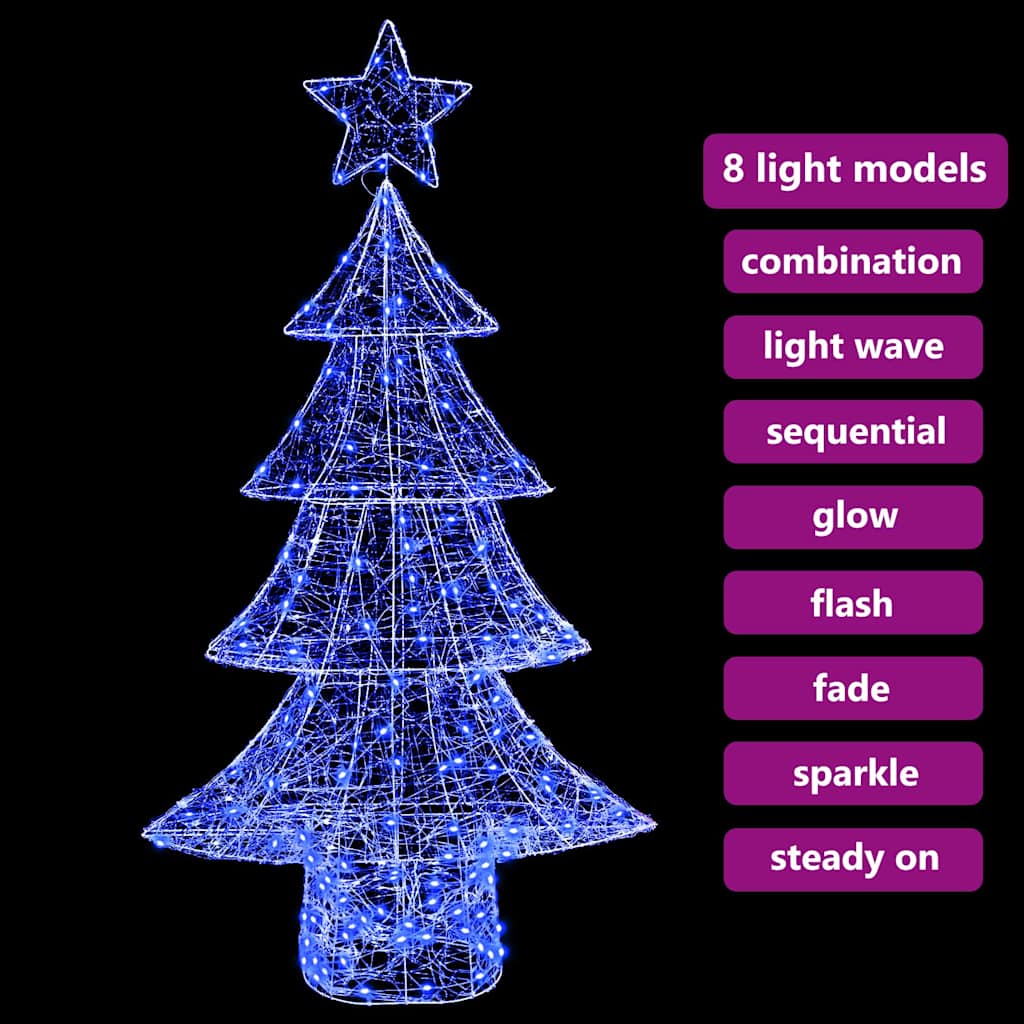 vidaXL Christmas Tree with 160 LEDs Blue 150 cm Acrylic