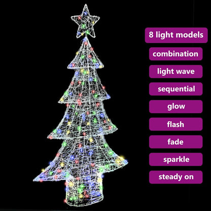 vidaXL Christmas Tree with 160 LEDs Multicolour 150 cm Acrylic