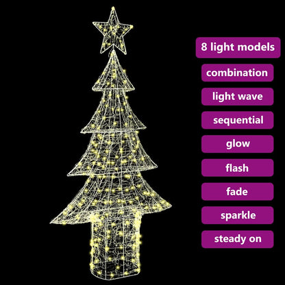 vidaXL Christmas Tree with 240 LEDs Warm white 150 cm Acrylic