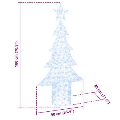 vidaXL Christmas Tree with 240 LEDs Cold white 180 cm Acrylic