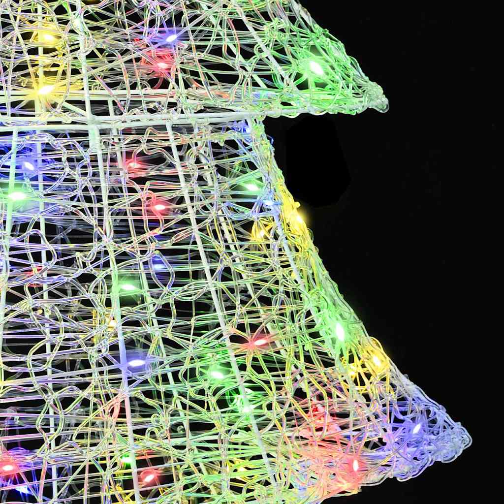 vidaXL Christmas Tree with 240 LEDs Multicolour 180 cm Acrylic
