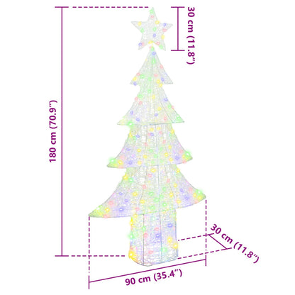 vidaXL Christmas Tree with 240 LEDs Multicolour 180 cm Acrylic