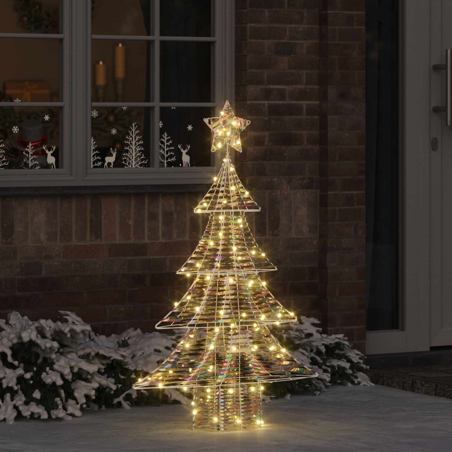 vidaXL Christmas Tree with 120 LEDs Warm white 120.5 cm PET
